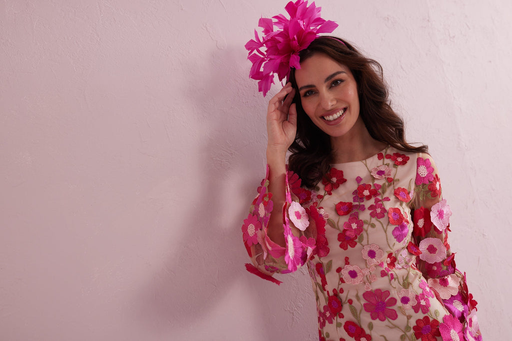 ATLEE Hot Pink Fascinator