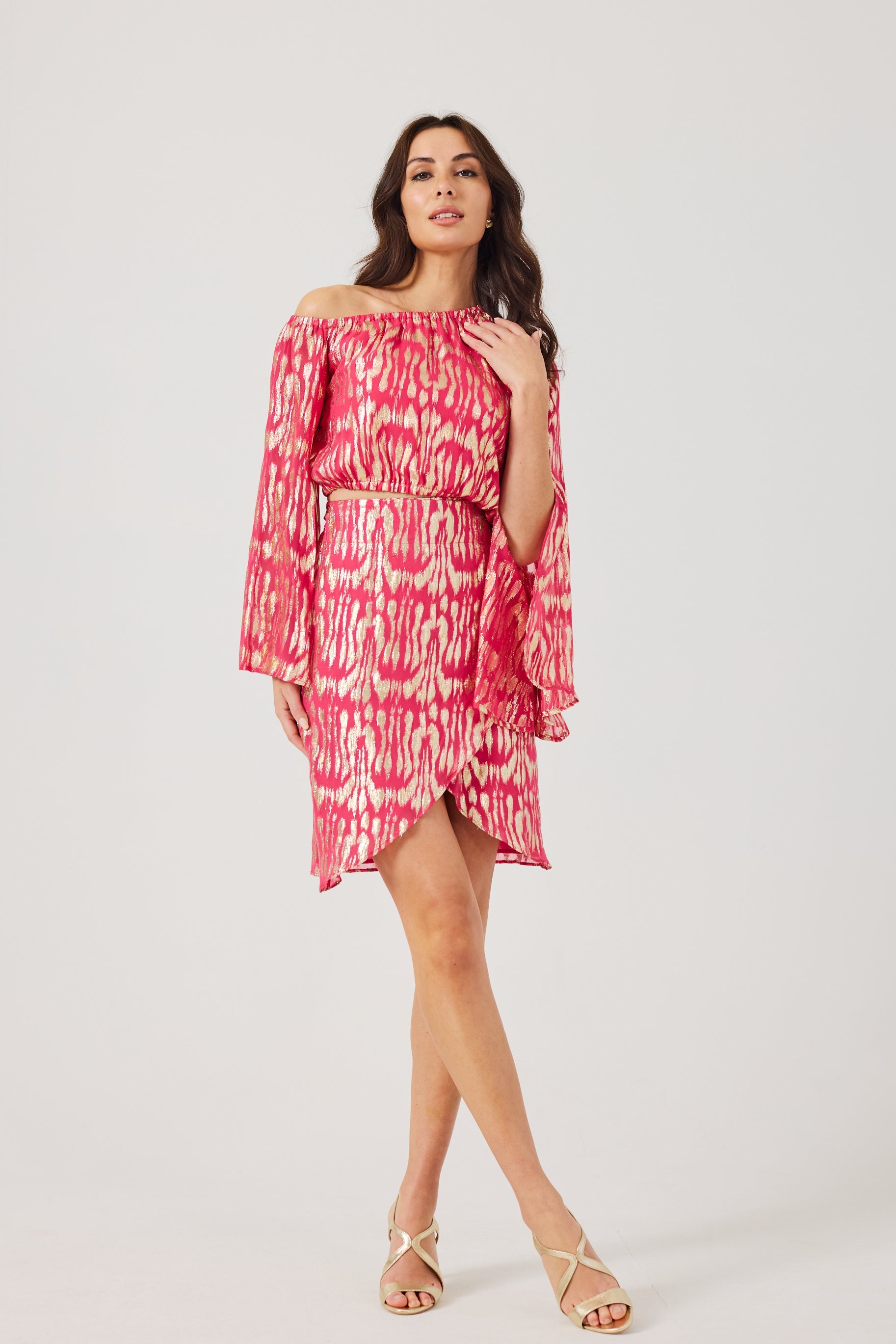 KERRIE -Raspberry One Shoulder Co-ord