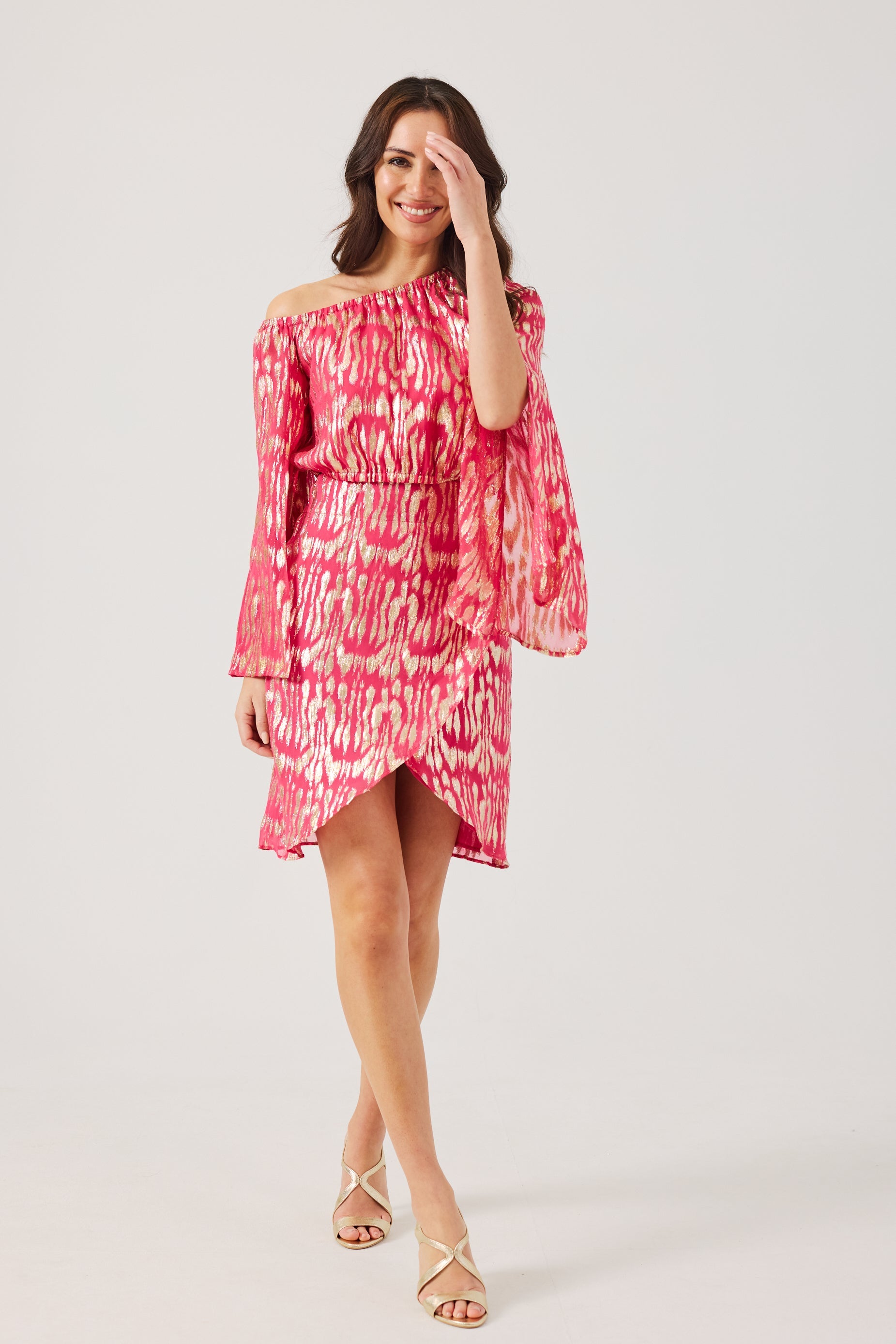 KERRIE -Raspberry One Shoulder Co-ord