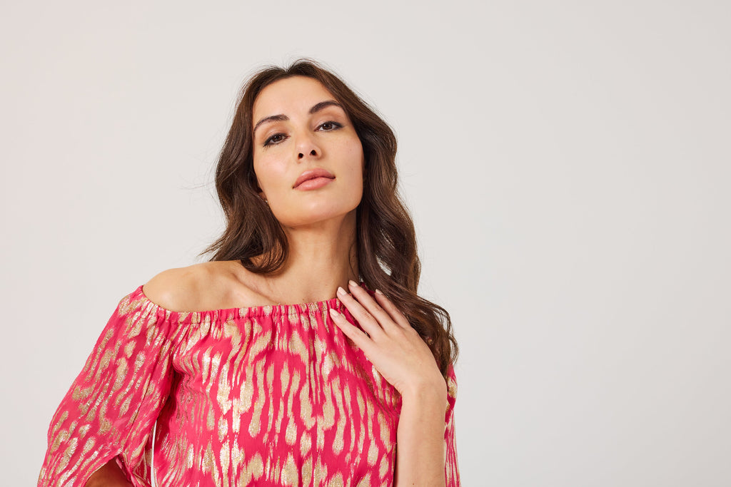 KERRIE -Raspberry One Shoulder Co-ord