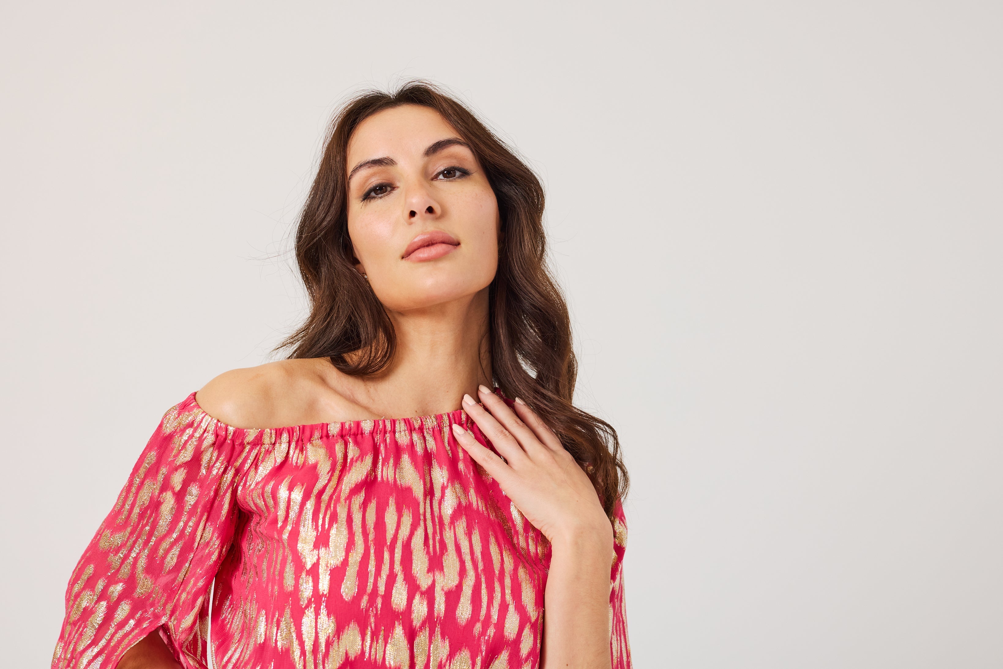 KERRIE -Raspberry One Shoulder Co-ord