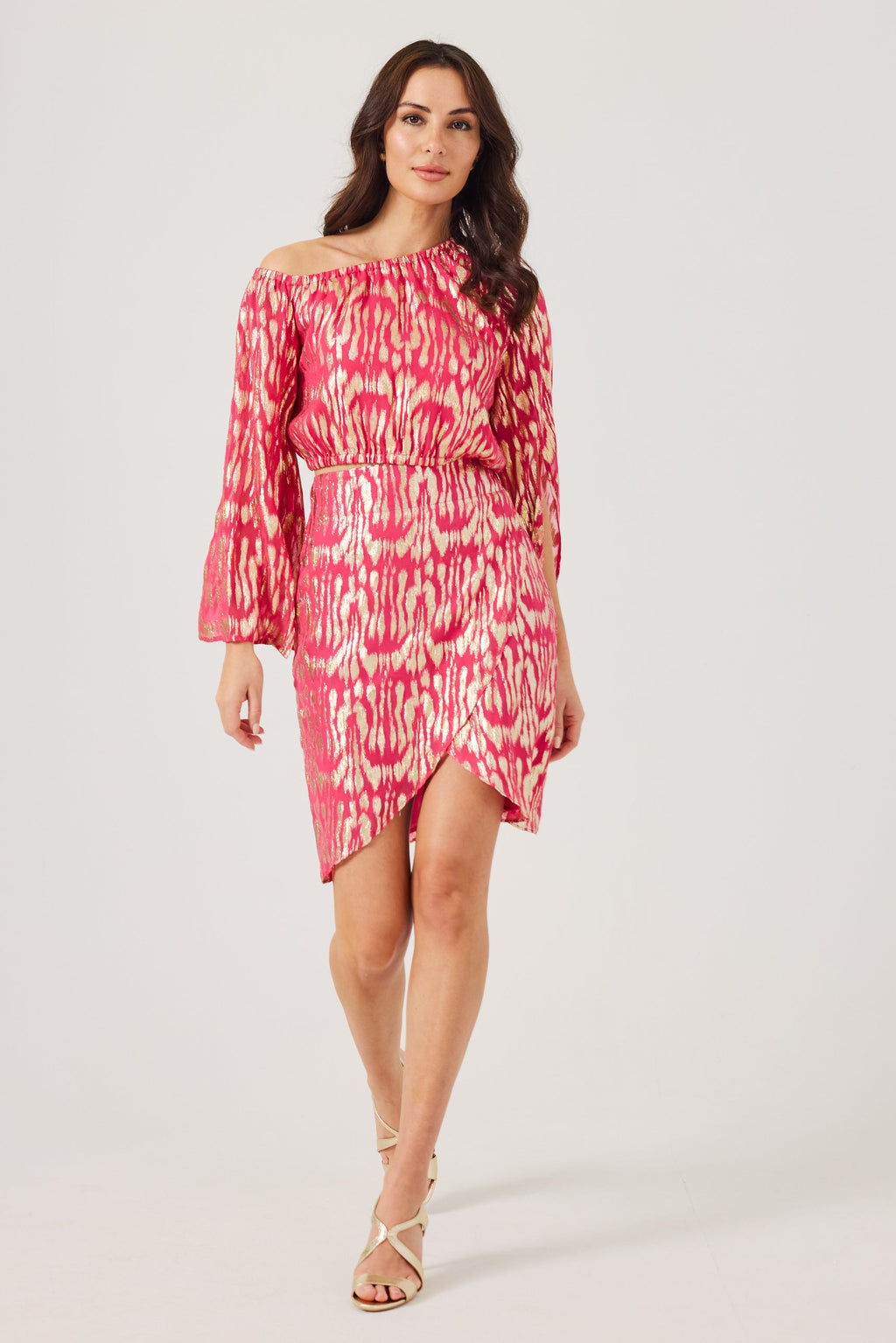 KERRIE -Raspberry One Shoulder Co-ord