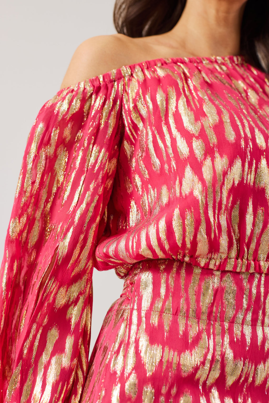 KERRIE -Raspberry One Shoulder Co-ord