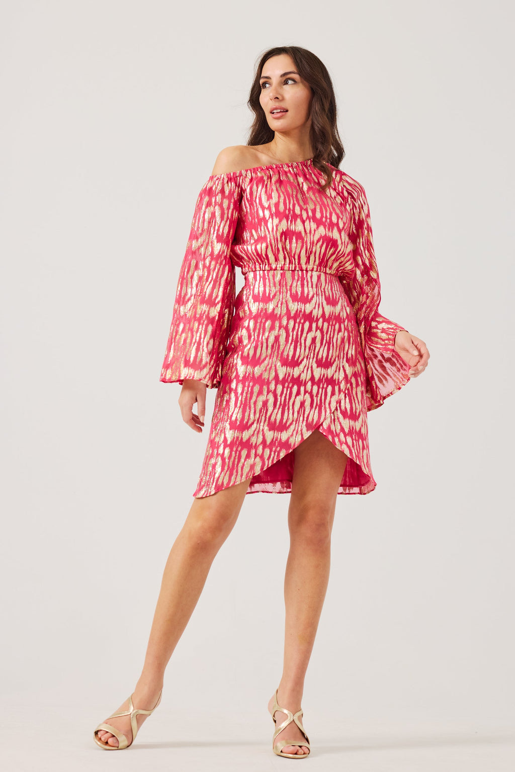 KERRIE -Raspberry One Shoulder Co-ord