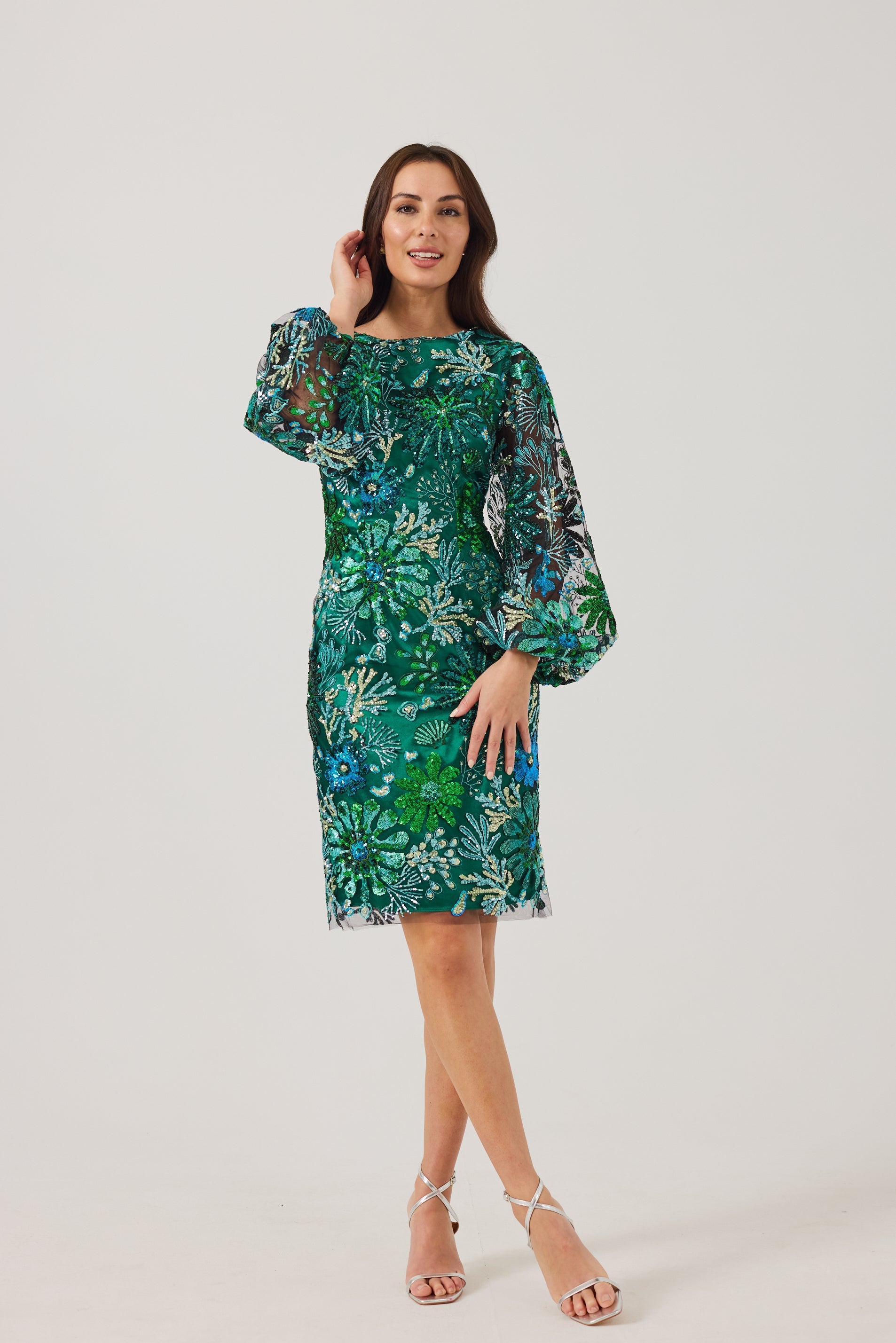 Miranda Emerald Sequin Dress.