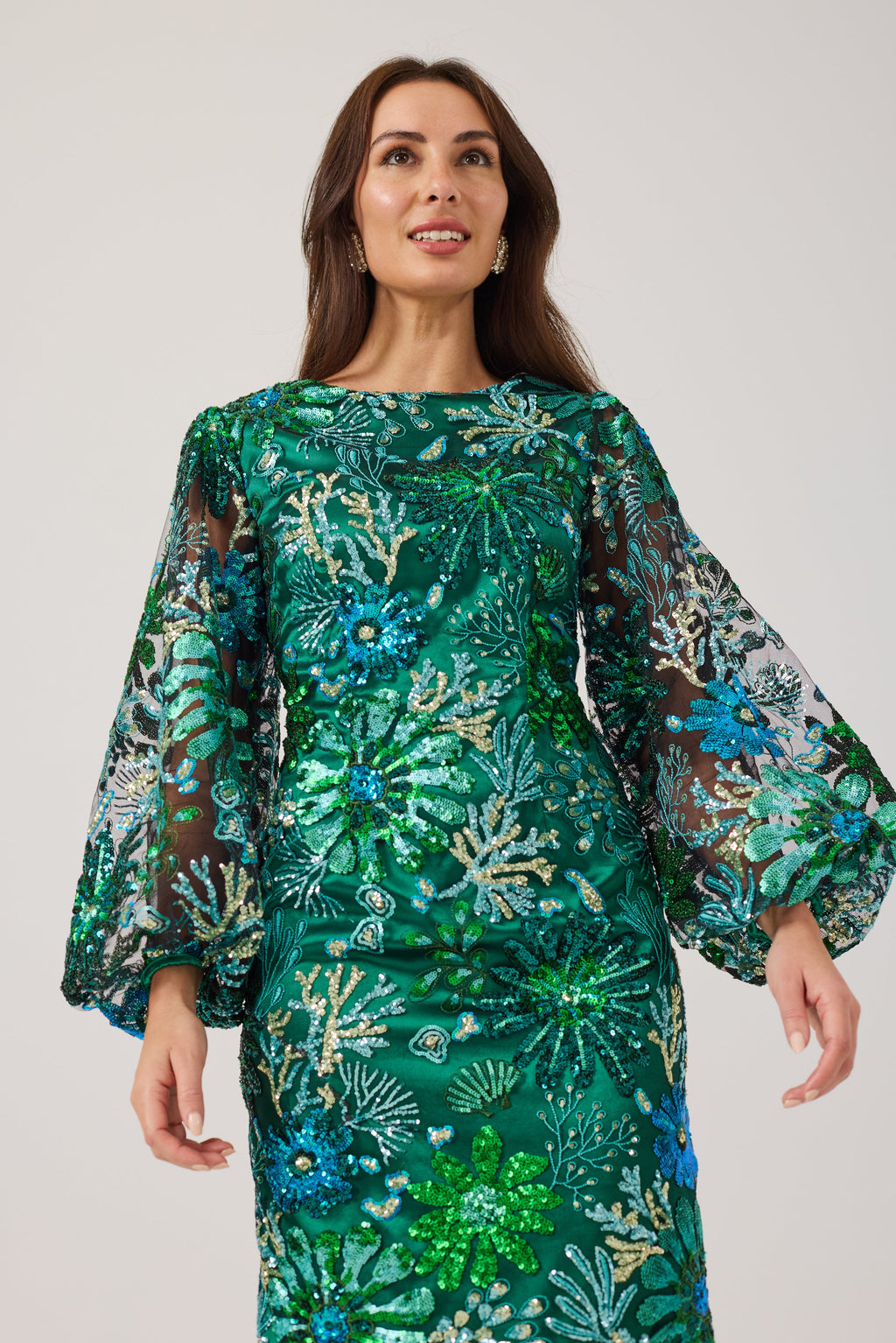 Miranda Emerald Sequin Dress.