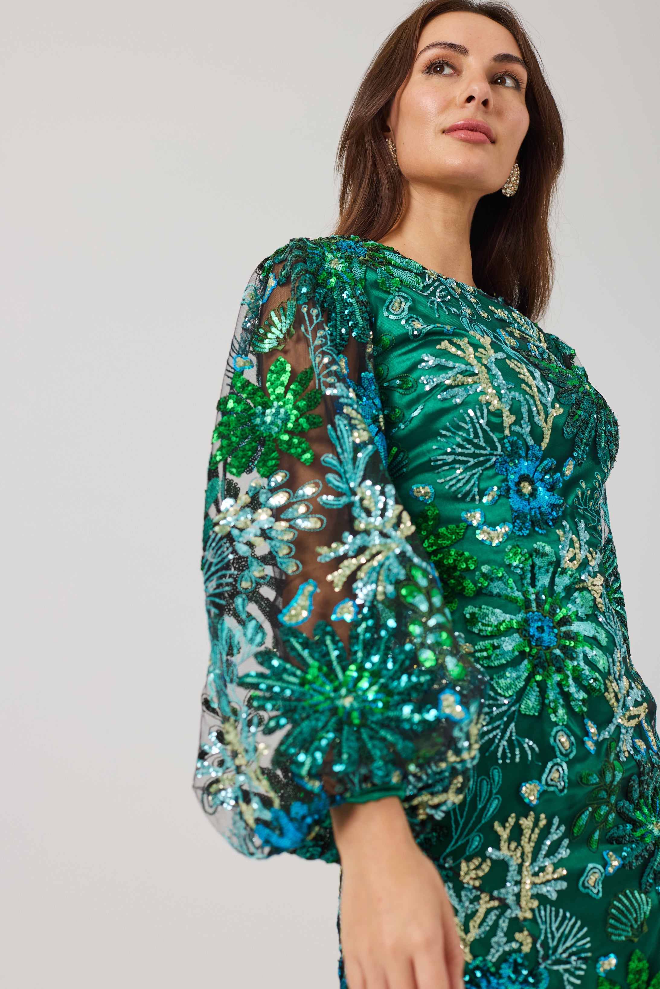 Miranda Emerald Sequin Dress.