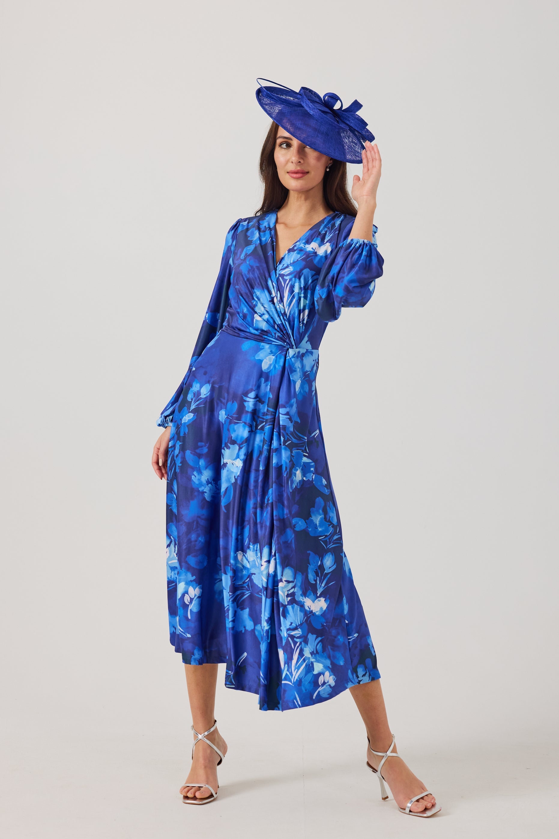 PEACHES Blue Dress Luxe Stretch Jersey