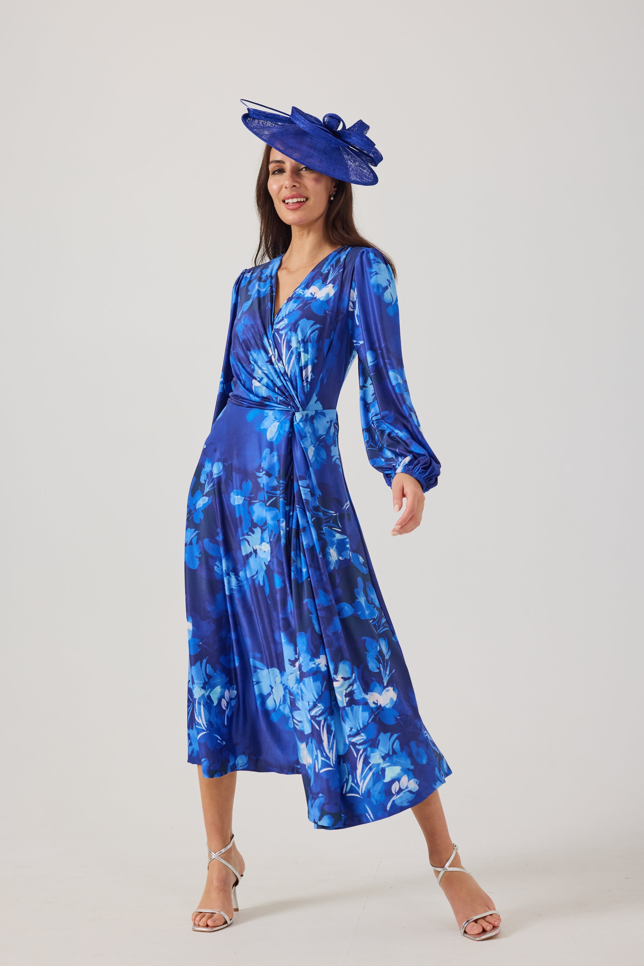 PEACHES Blue Dress Luxe Stretch Jersey