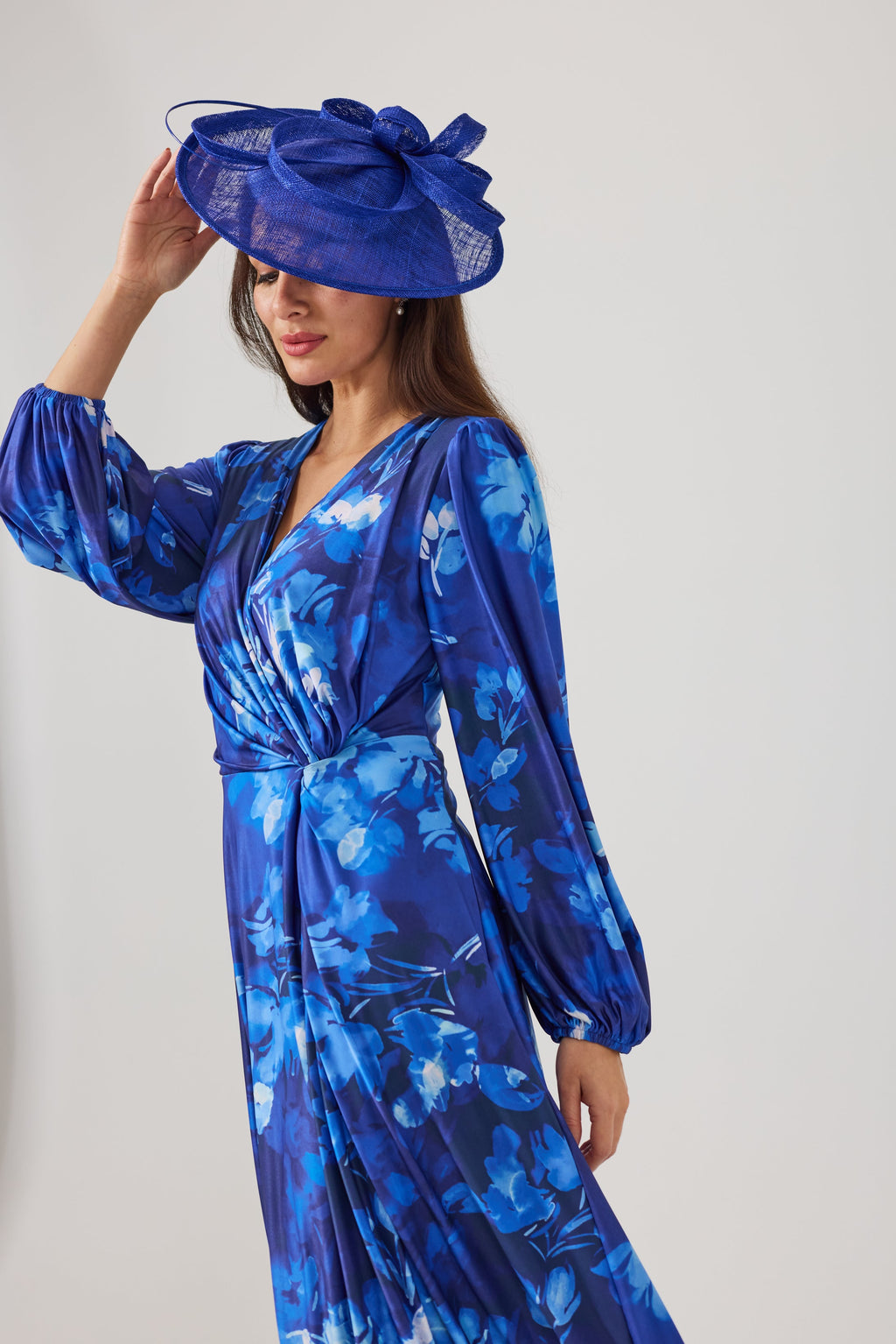 PEACHES Blue Dress Luxe Stretch Jersey