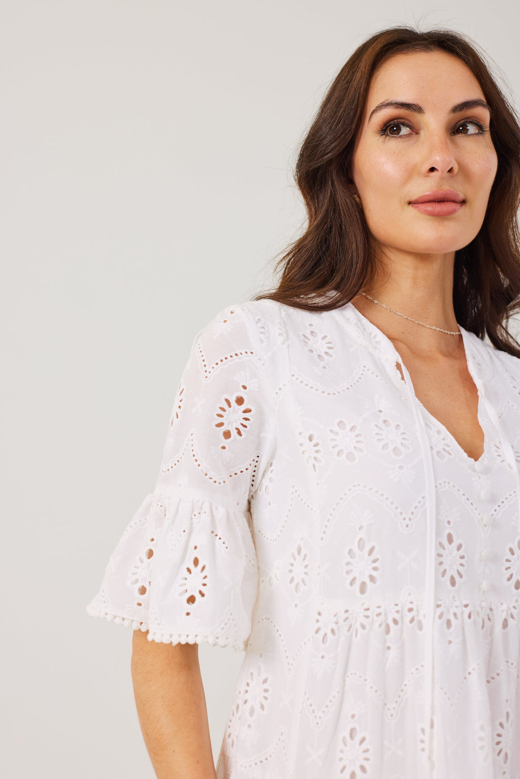 PHOEBE - White Broderie Anglais Dress