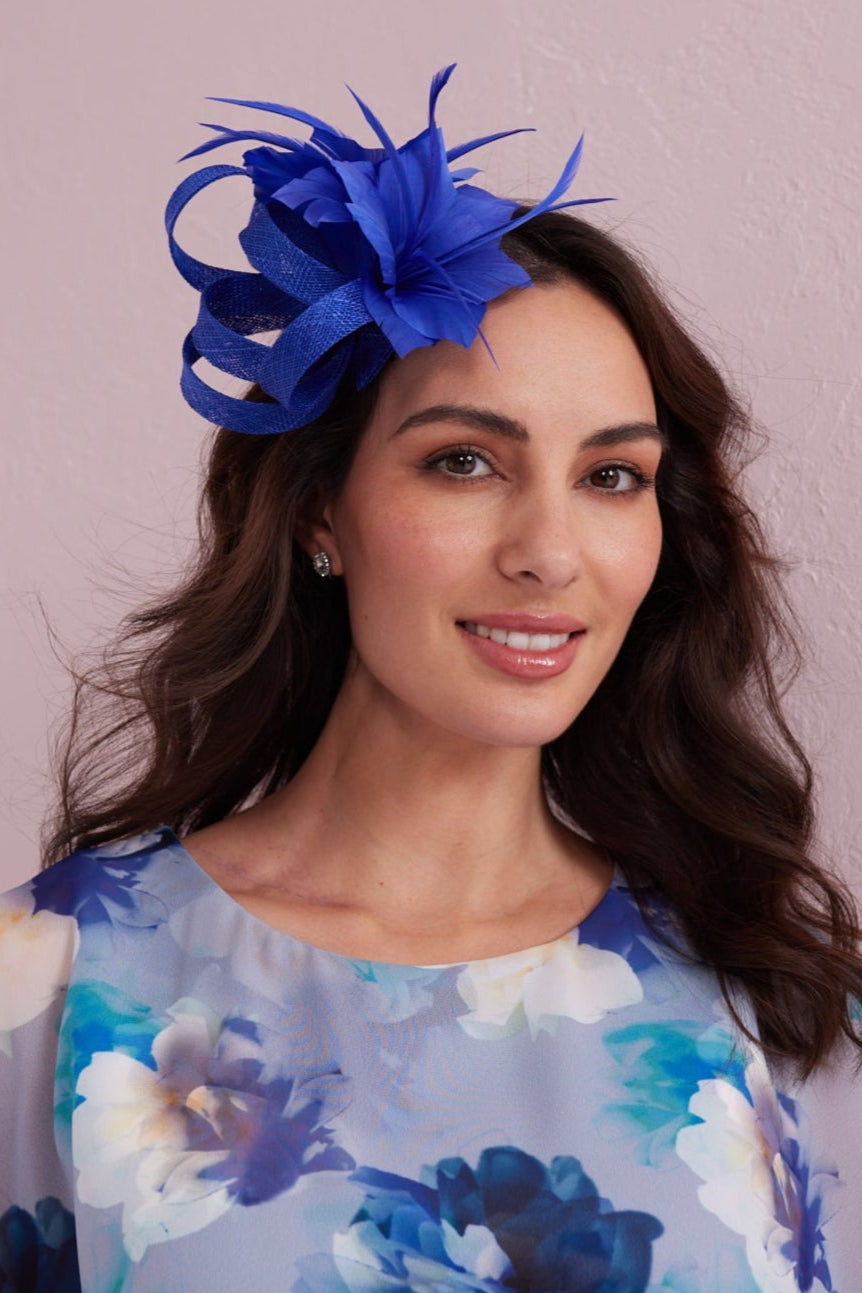 CORDELIA Cobalt Blue Fascinator
