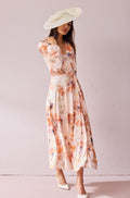 PEACHES Peach Print Dress in Luxe Stretch Jersey.