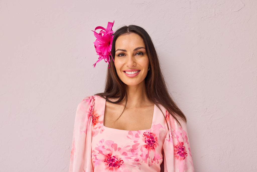 CHRISSY Blush Print Scuba Dress.