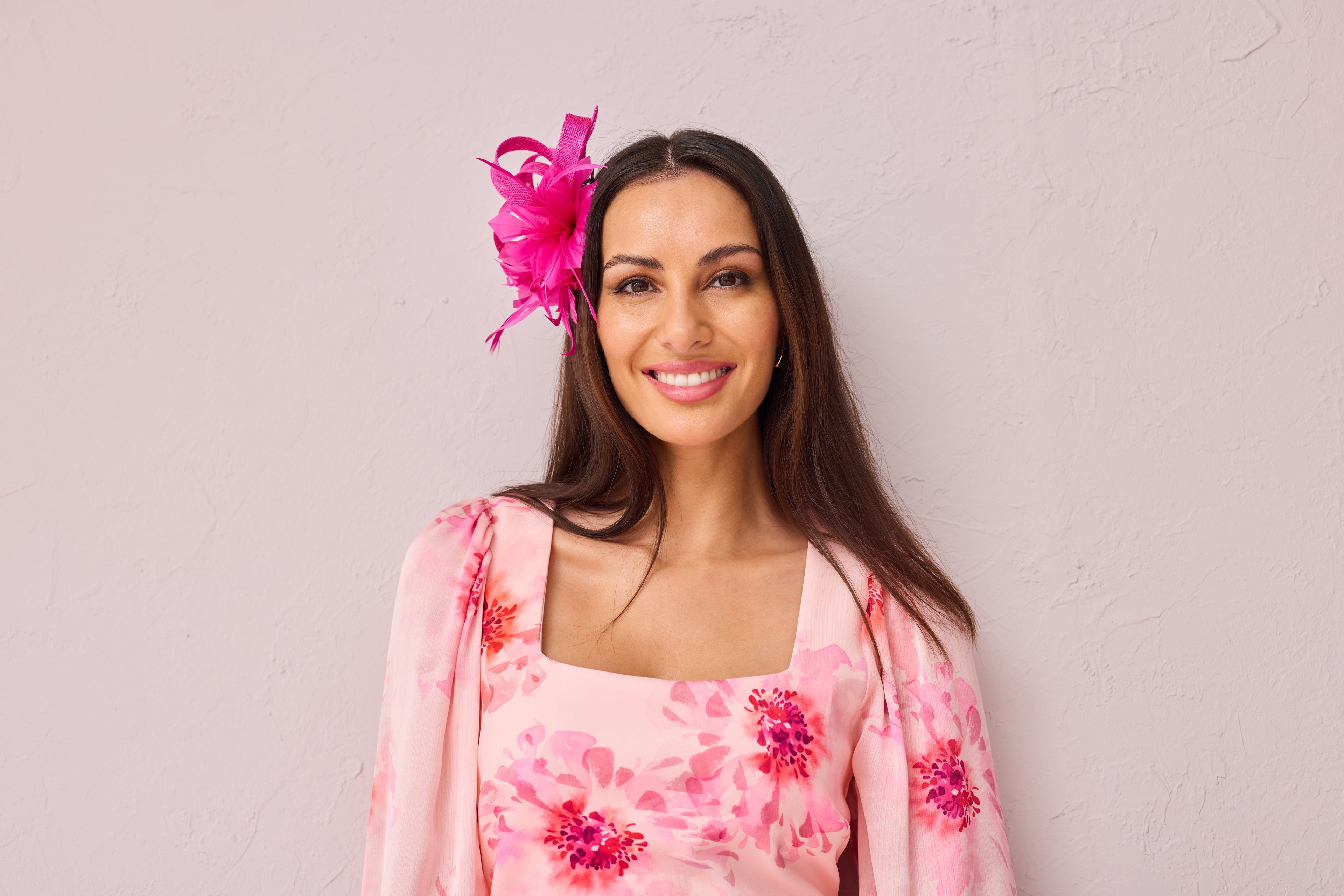 CHRISSY Blush Print Scuba Dress.