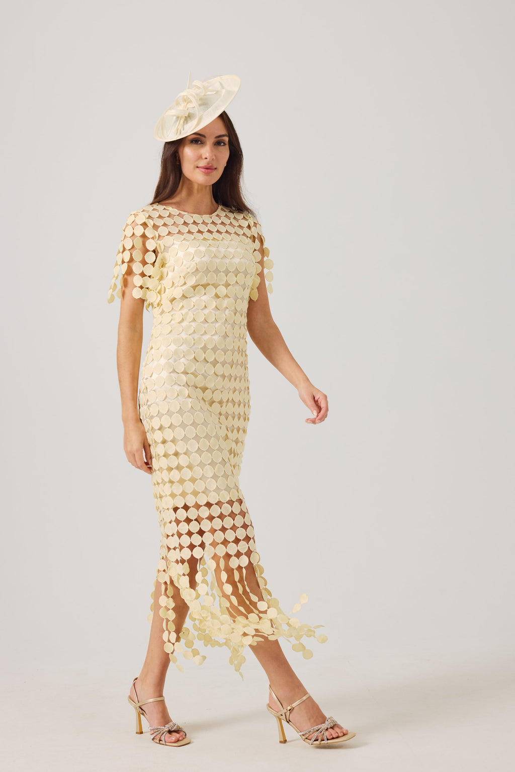 SAMMI Butter Yellow Fringed Dress. .
