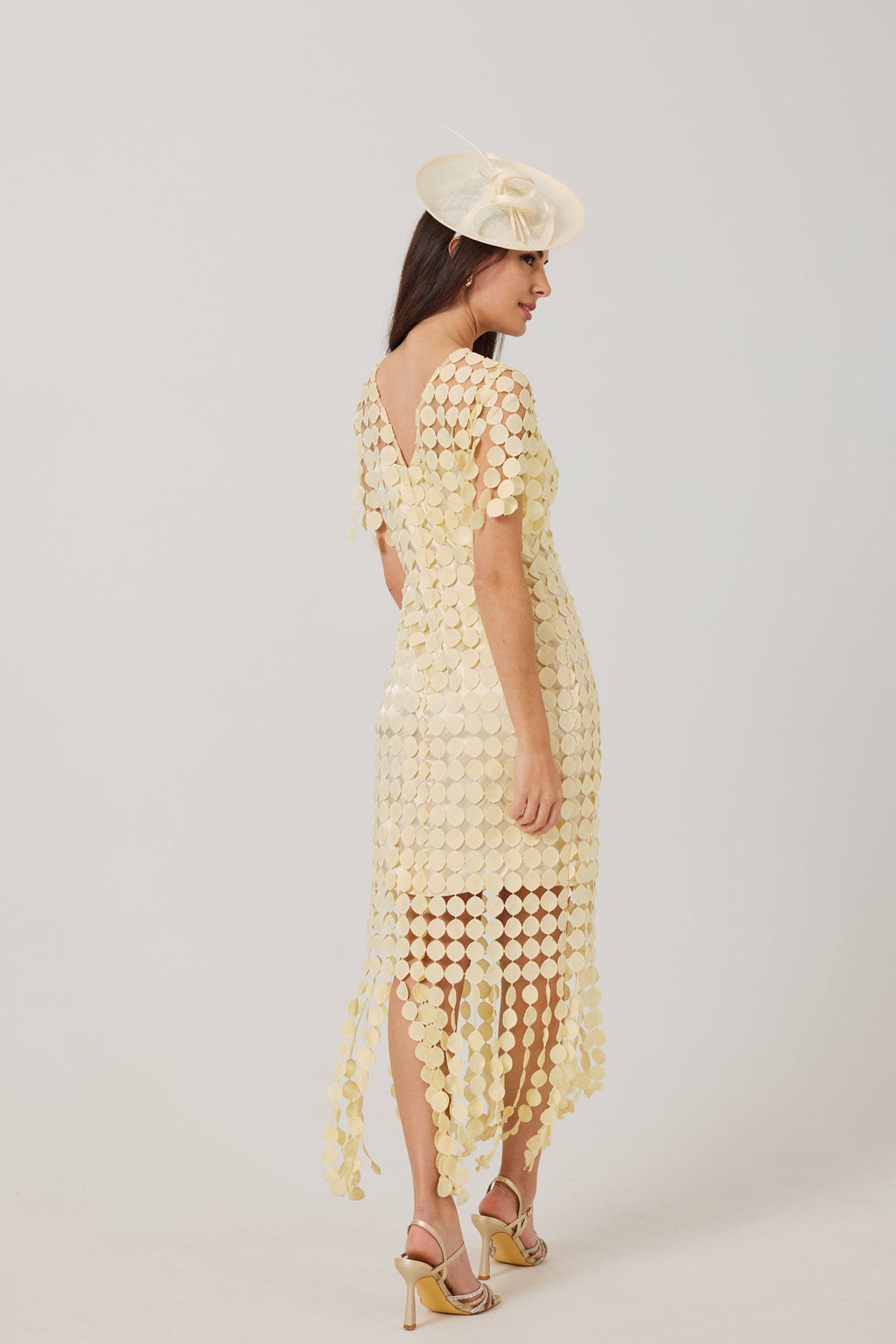 SAMMI Butter Yellow Fringed Dress. .