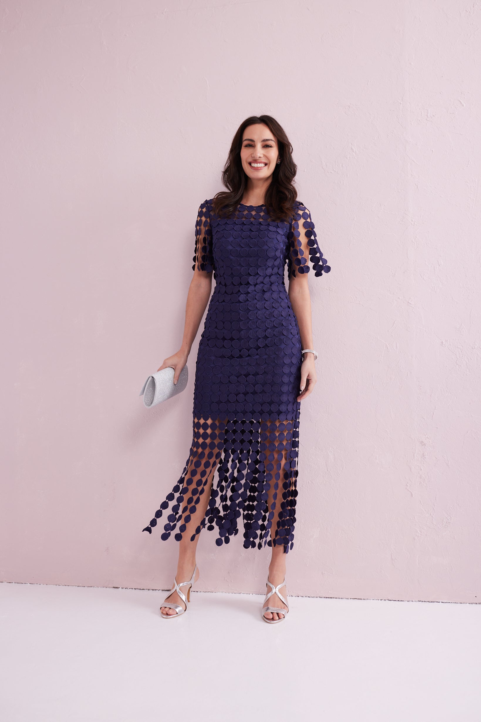 SAMMI Navy Fringed Dress.