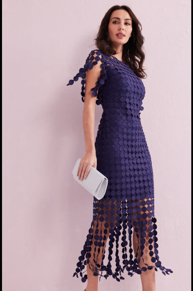 SAMMI Navy Fringed Dress.