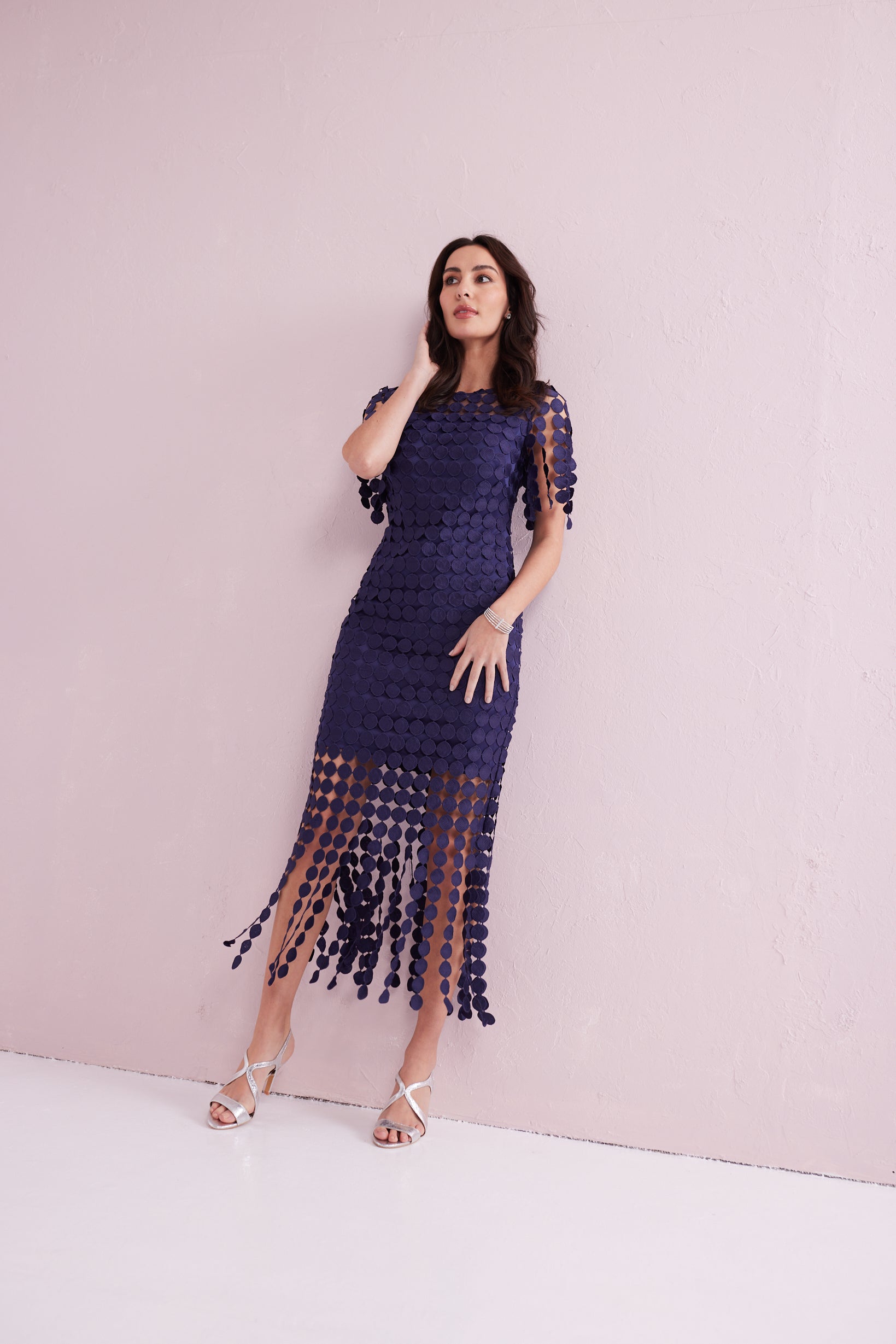 SAMMI Navy Fringed Dress.