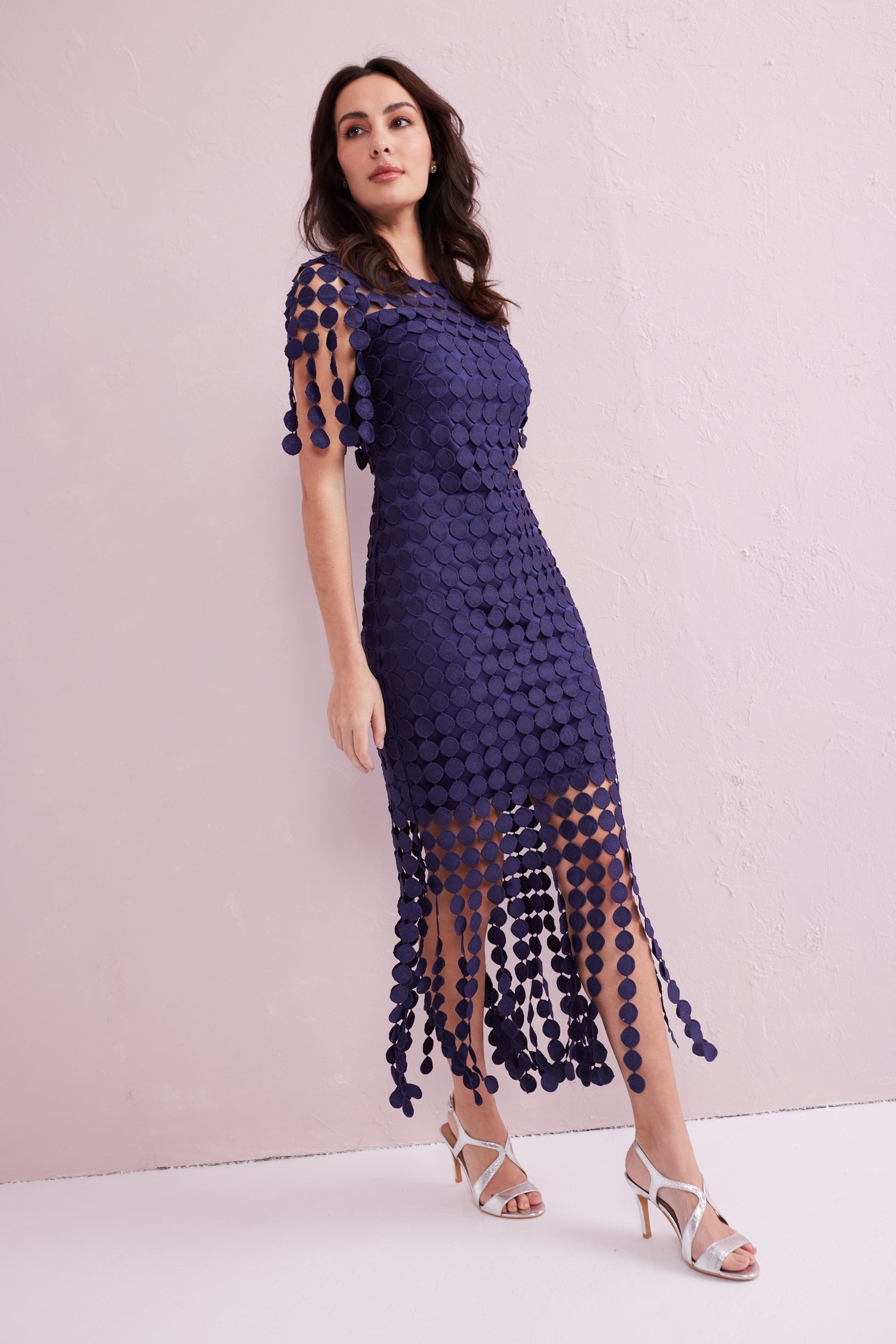 SAMMI Navy Fringed Dress.