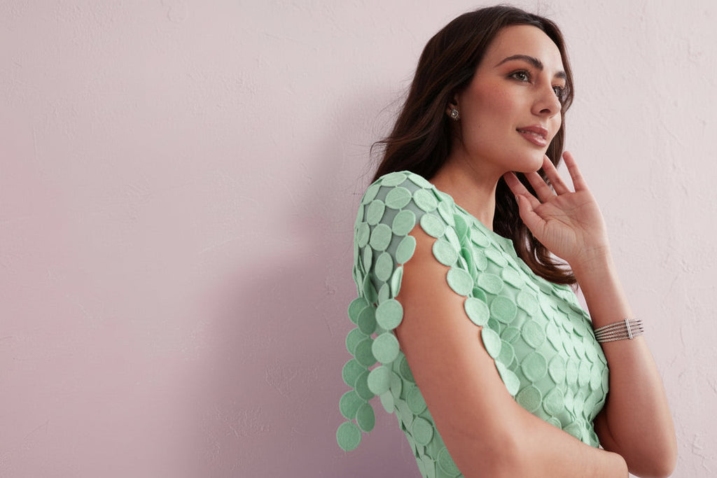 SAMMI Mint Fringed Dress.