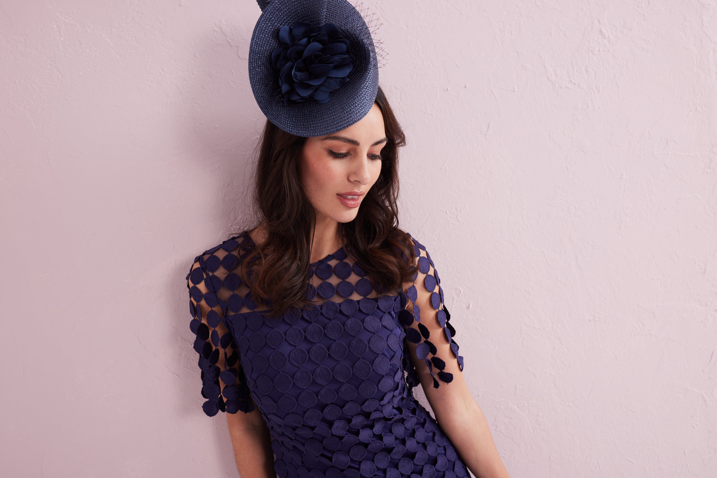 AMOUR  Navy Fascinator