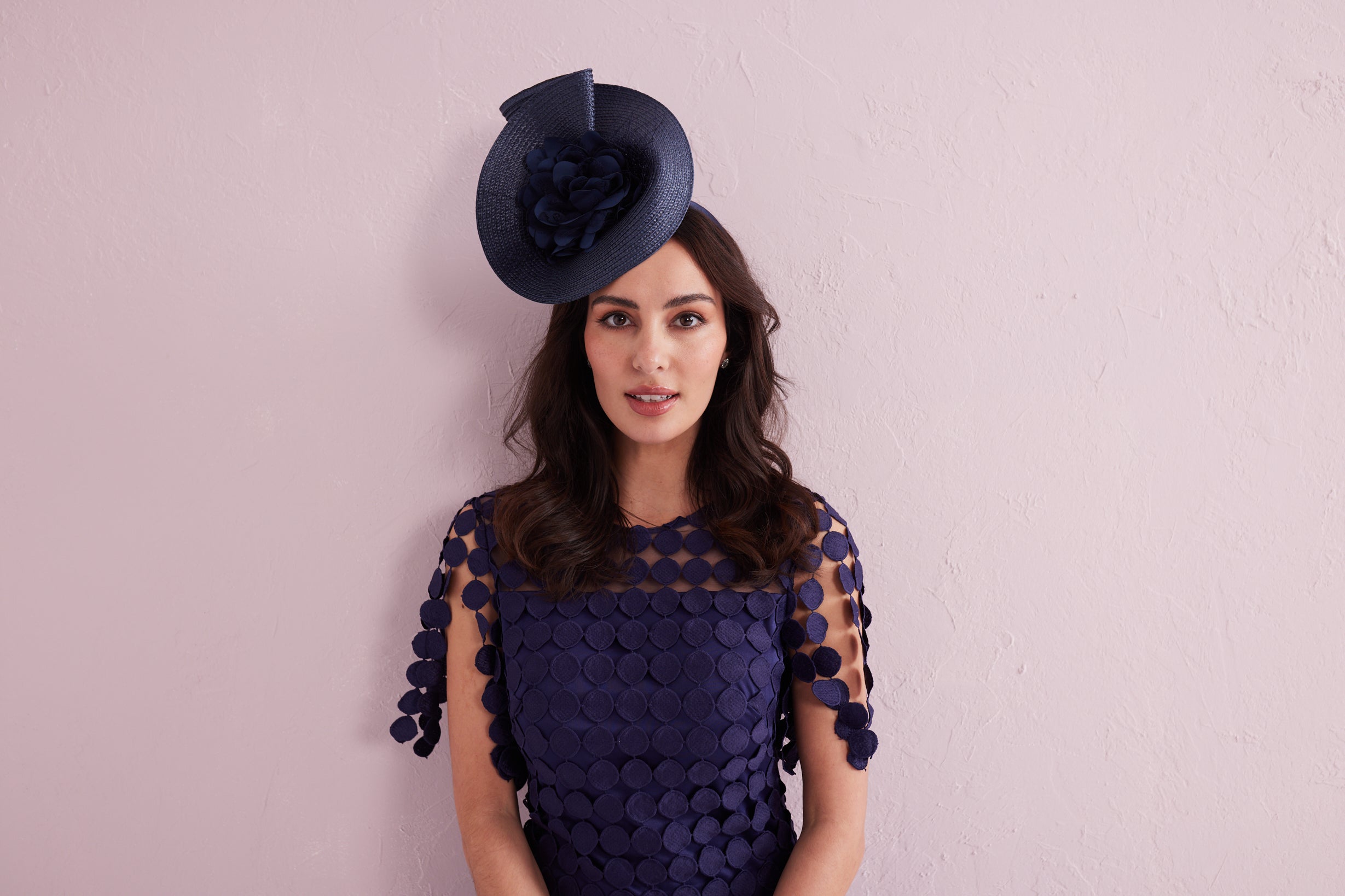 AMOUR  Navy Fascinator