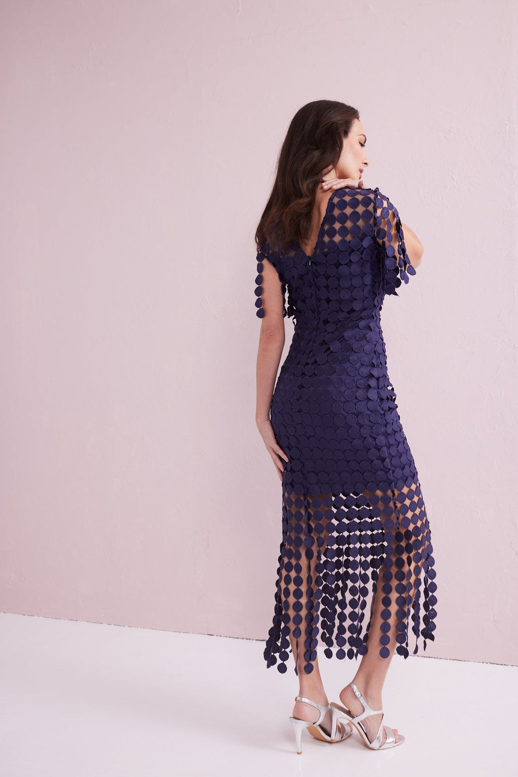SAMMI Navy Fringed Dress.