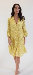 ORLA  Hot Pink/Gold Jacquard dress