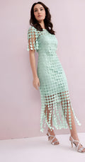 SAMMI Mint Fringed Dress.